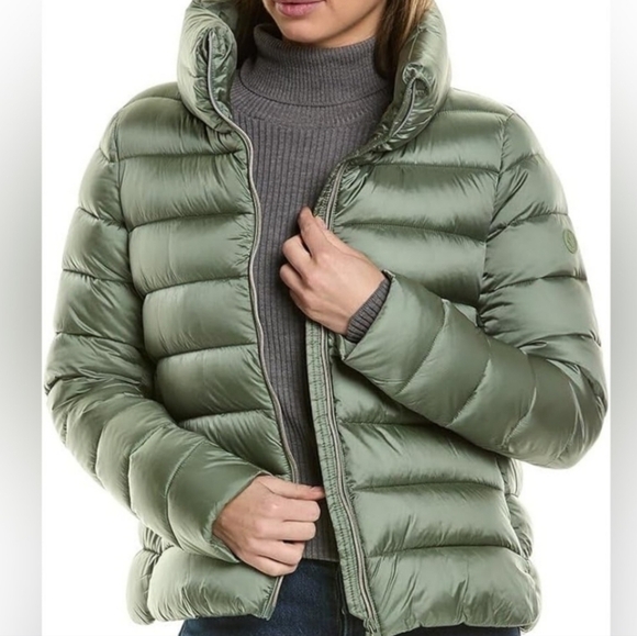 🆕 🦆 SAVE THE DUCK Elsie Jacket-Seaweed Green - Picture 2 of 11